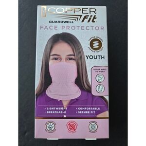 Youth Guardwell Copper Fit Face Protector Pink Lightweight UPF30 No Odor